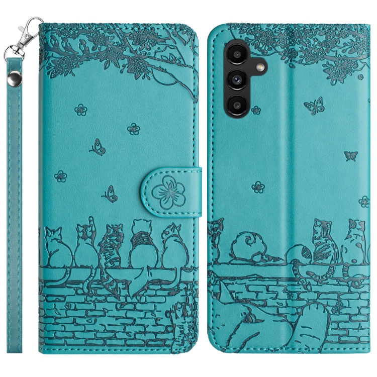 For Samsung Galaxy S24 FE 5G Cat Embossing Pattern Leather Phone Case with Lanyard(Blue)
For Samsung Galaxy S24 FE 5G Cat Embossing Pattern Leather Phone Case with Lanyard(Blue)