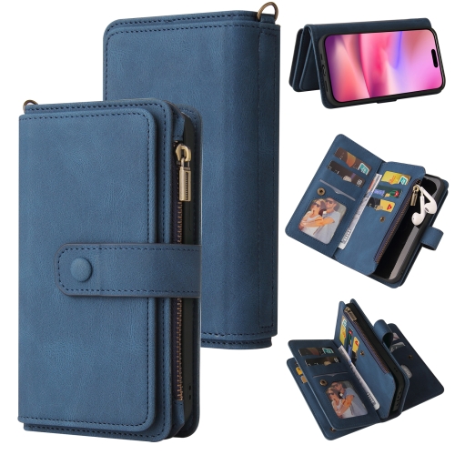 For iPhone 16 Skin Feel Multi Card Slots Zipper Wallet Leather Phone Case(Blue)
For iPhone 16 Skin Feel Multi Card Slots Zipper Wallet Leather Phone Case(Blue)