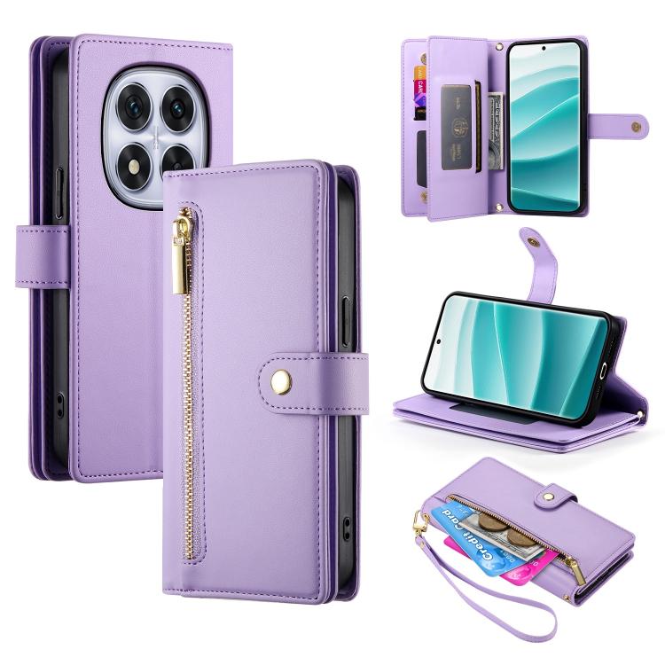 For Redmi Note 15 4G / 5G 164mm / Poco M8 5G Nine Card-slot Zipper Wallet Bag Leather Phone Case(Purple)
For Redmi Note 15 4G / 5G 164mm / Poco M8 5G Nine Card-slot Zipper Wallet Bag Leather Phone Case(Purple)