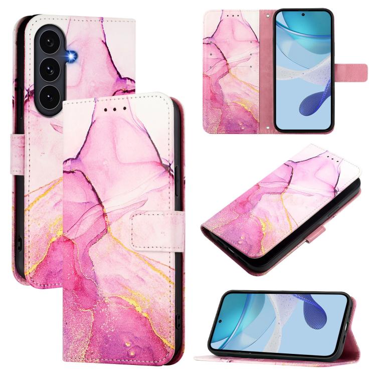For Galaxy S26 FE 5G PT003 Marble Pattern Flip Leather Phone Case(Pink Purple Gold)
For Galaxy S26 FE 5G PT003 Marble Pattern Flip Leather Phone Case(Pink Purple Gold)