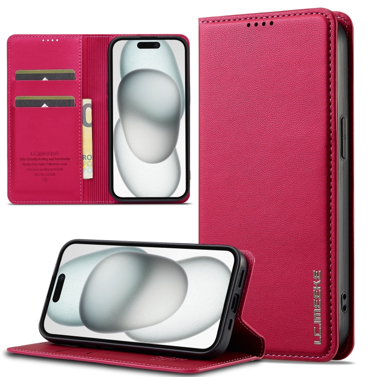 For iPhone 14 / 13 LC.IMEEKE L1 Series Frosted Fine Texture PU Phone Case(Red)
For iPhone 14 / 13 LC.IMEEKE L1 Series Frosted Fine Texture PU Phone Case(Red)