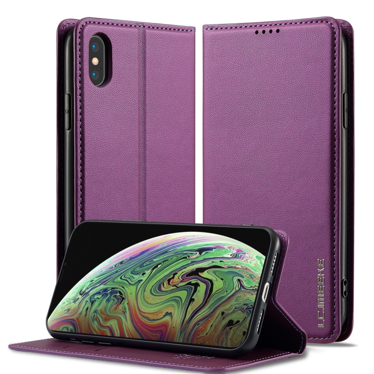 For iPhone X / XS LC.IMEEKE L1 Series Frosted Fine Texture PU Phone Case(Purple) 
For iPhone X / XS LC.IMEEKE L1 Series Frosted Fine Texture PU Phone Case(Purple)