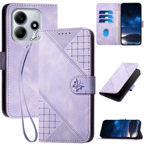For Redmi Note 14 5G YX0080 Grid Butterfly Embossed Pattern Leather Phone Case with Lanyard(Light Purple)
For Redmi Note 14 5G YX0080 Grid Butterfly Embossed Pattern Leather Phone Case with Lanyard(Light Purple)