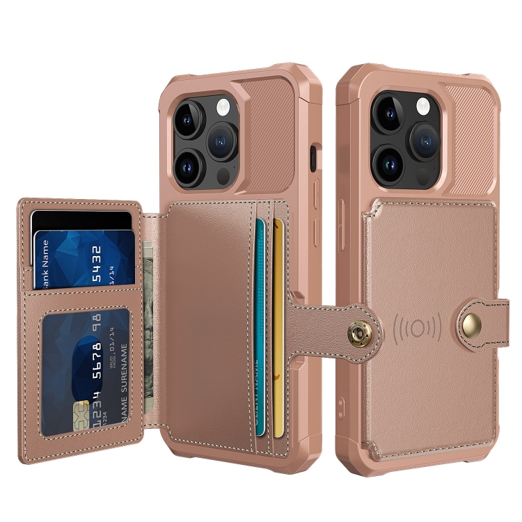 For iPhone 15 Pro Max Magnetic Wallet Card Bag Leather Phone Case(Rose Gold)
For iPhone 15 Pro Max Magnetic Wallet Card Bag Leather Phone Case(Rose Gold)
