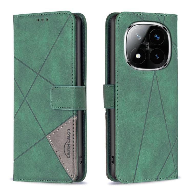 For Redmi Note 14 Pro 4G Magnetic Buckle Rhombus Texture Leather Phone Case(Green)
For Redmi Note 14 Pro 4G Magnetic Buckle Rhombus Texture Leather Phone Case(Green)