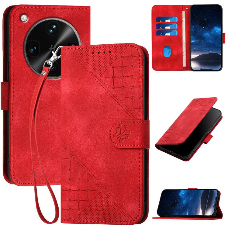 For OPPO Find X8 Ultra Grid Butterfly Embossed Pattern Leather Phone Case with Lanyard(Red)
For OPPO Find X8 Ultra Grid Butterfly Embossed Pattern Leather Phone Case with Lanyard(Red)