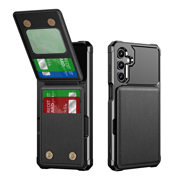 For Samsung Galaxy A15 Vertical Flip Card Bag Holder Leather Phone Case(Black)
For Samsung Galaxy A15 Vertical Flip Card Bag Holder Leather Phone Case(Black)