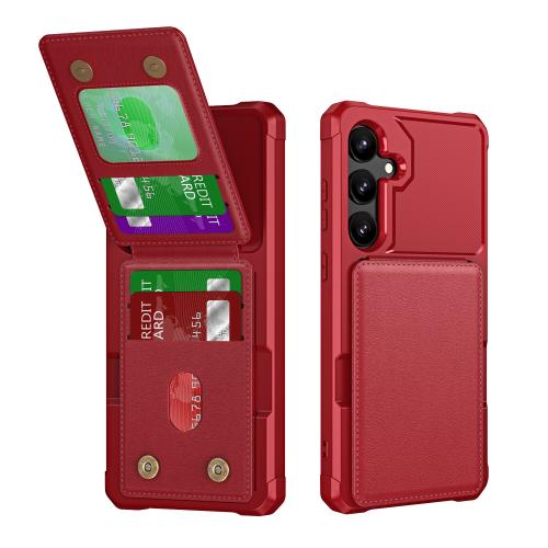 For Samsung Galaxy S24+ 5G Vertical Flip Card Bag Holder Leather Phone Case(Red)
For Samsung Galaxy S24+ 5G Vertical Flip Card Bag Holder Leather Phone Case(Red)