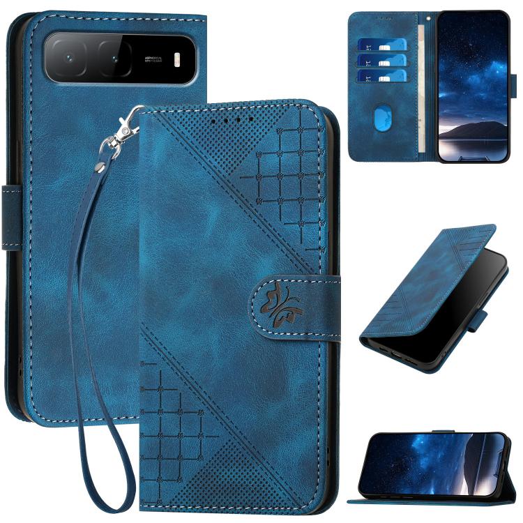 For Tecno Spark Go 5G 2025 / Hot 60i 5G Grid Butterfly Embossed Pattern Leather Phone Case with Lanyard(Dark Blue)
For Tecno Spark Go 5G 2025 / Hot 60i 5G Grid Butterfly Embossed Pattern Leather Phone Case with Lanyard(Dark Blue)