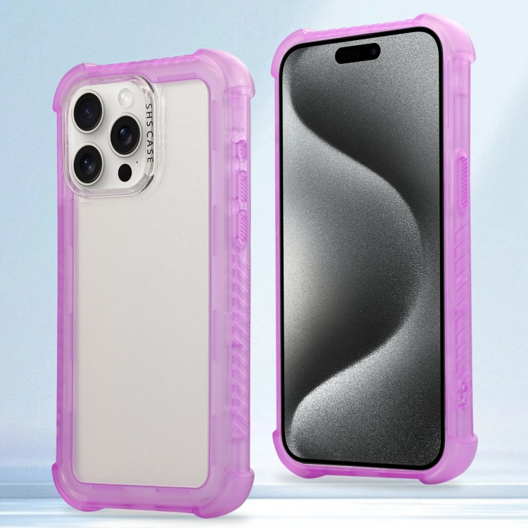 For iPhone 15 Pro Max Transparent Matte TPU Hybrid PC 3-in-1 Phone Case(Purple)
For iPhone 15 Pro Max Transparent Matte TPU Hybrid PC 3-in-1 Phone Case(Purple)