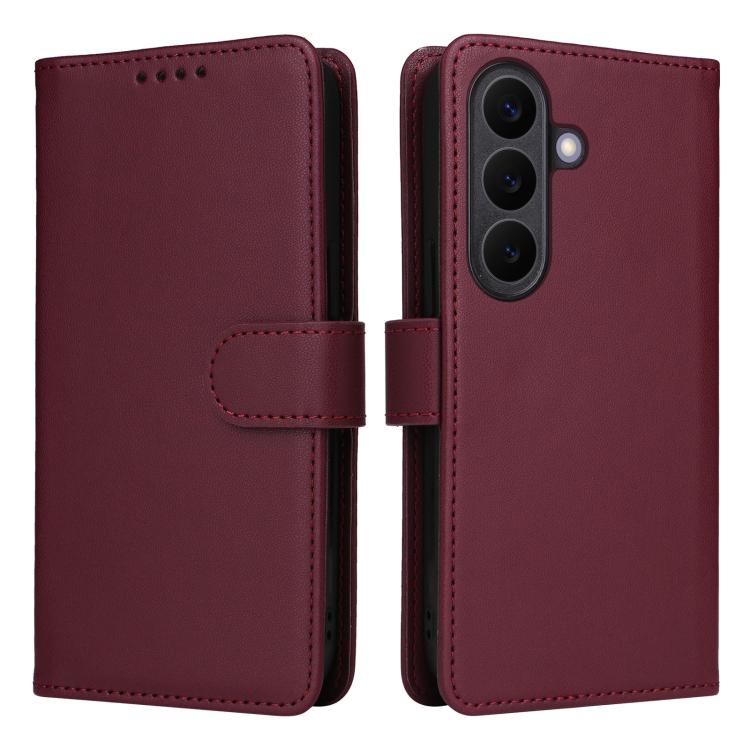 For Galaxy S26 5G BETOPNICE BN-005 2 in 1 Detachable Imitate Genuine Leather Phone Case(Wine Red)
For Galaxy S26 5G BETOPNICE BN-005 2 in 1 Detachable Imitate Genuine Leather Phone Case(Wine Red)