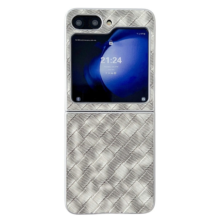 For Samsung Galaxy Z Flip6 Colorful Woven Pattern Full Coverage Phone Case(Black White)
For Samsung Galaxy Z Flip6 Colorful Woven Pattern Full Coverage Phone Case(Black White)