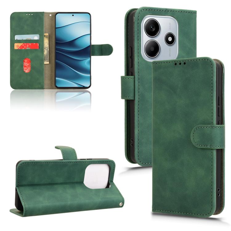 For Redmi Note 14 4G 164.84mm EU Version Skin Feel Magnetic Flip Leather Phone Case(Green)
For Redmi Note 14 4G 164.84mm EU Version Skin Feel Magnetic Flip Leather Phone Case(Green)