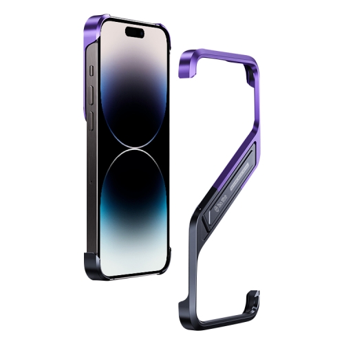 For iPhone 14 Pro Max S-shaped Stand Frameless Metal Phone Case(Black Purple)
For iPhone 14 Pro Max S-shaped Stand Frameless Metal Phone Case(Black Purple)