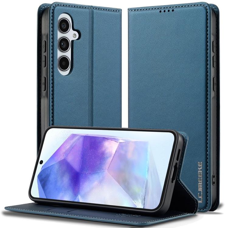 For Samsung Galaxy S24 FE 5G LC.IMEEKE L1 Series Frosted Fine Texture PU Phone Case(Blue)
For Samsung Galaxy S24 FE 5G LC.IMEEKE L1 Series Frosted Fine Texture PU Phone Case(Blue)