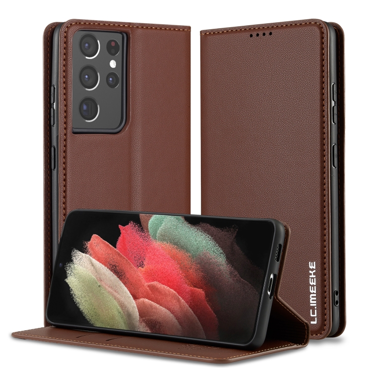For Samsung Galaxy S21 Ultra 5G LC.IMEEKE L1 Series Frosted Fine Texture PU Phone Case(Brown)
For Samsung Galaxy S21 Ultra 5G LC.IMEEKE L1 Series Frosted Fine Texture PU Phone Case(Brown)