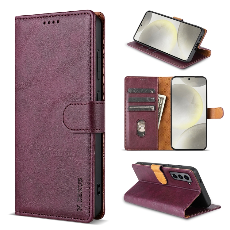 For Samsung Galaxy S22+ 5G N.BEKUS CSJ-P1 Solid Color Leather Phone Case(Wine Red)
For Samsung Galaxy S22+ 5G N.BEKUS CSJ-P1 Solid Color Leather Phone Case(Wine Red)
