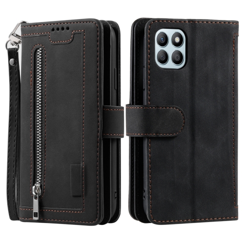 For Honor X6b 4G Global Zipper Wallet Bag Horizontal Flip PU Phone Case with 9 Card Slots(Black)
For Honor X6b 4G Global Zipper Wallet Bag Horizontal Flip PU Phone Case with 9 Card Slots(Black)