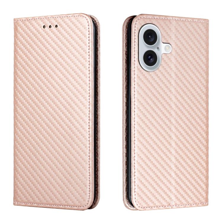 For iPhone 17 Carbon Fiber Texture Magnetic Flip Leather Phone Case(Rose Gold)
For iPhone 17 Carbon Fiber Texture Magnetic Flip Leather Phone Case(Rose Gold)