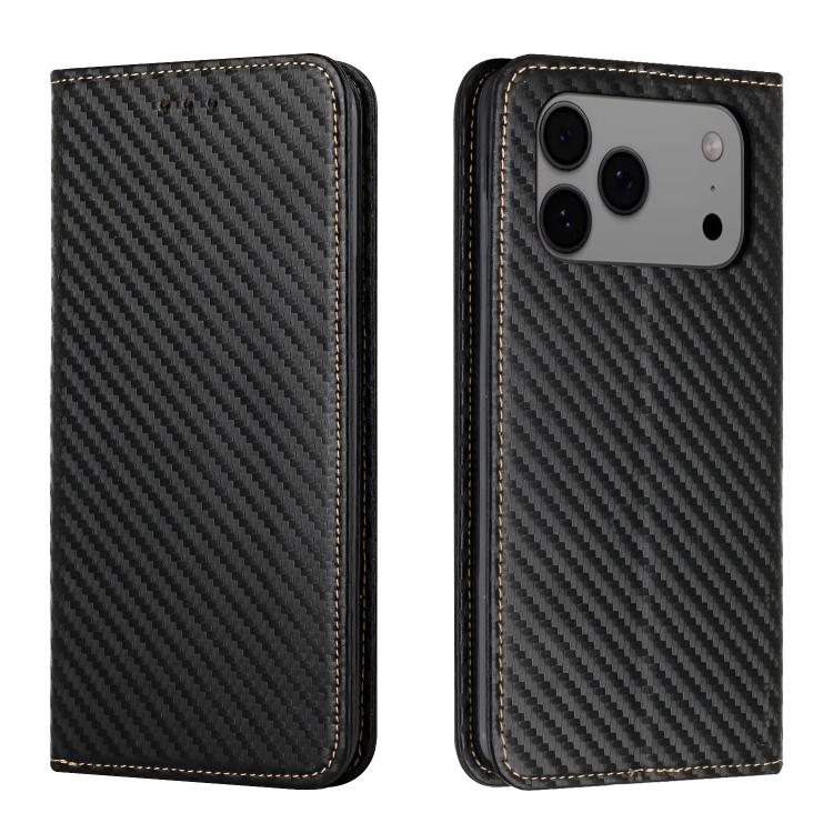 For iPhone 17 Pro Max Carbon Fiber Texture Magnetic Flip Leather Phone Case(Black)
For iPhone 17 Pro Max Carbon Fiber Texture Magnetic Flip Leather Phone Case(Black)