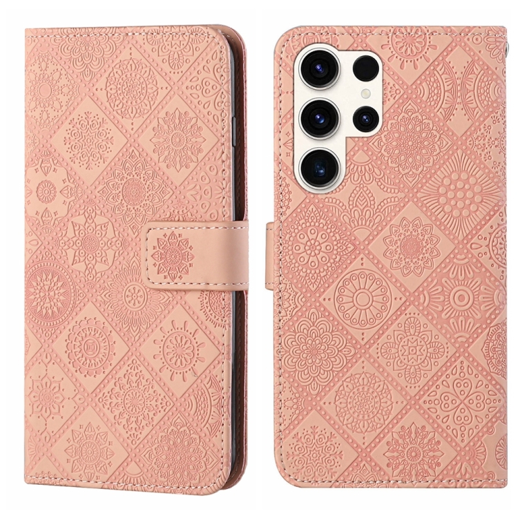 For Samsung Galaxy S25 Ultra 5G Ethnic Style Embossed Pattern Leather Phone Case(Pink)
For Samsung Galaxy S25 Ultra 5G Ethnic Style Embossed Pattern Leather Phone Case(Pink)