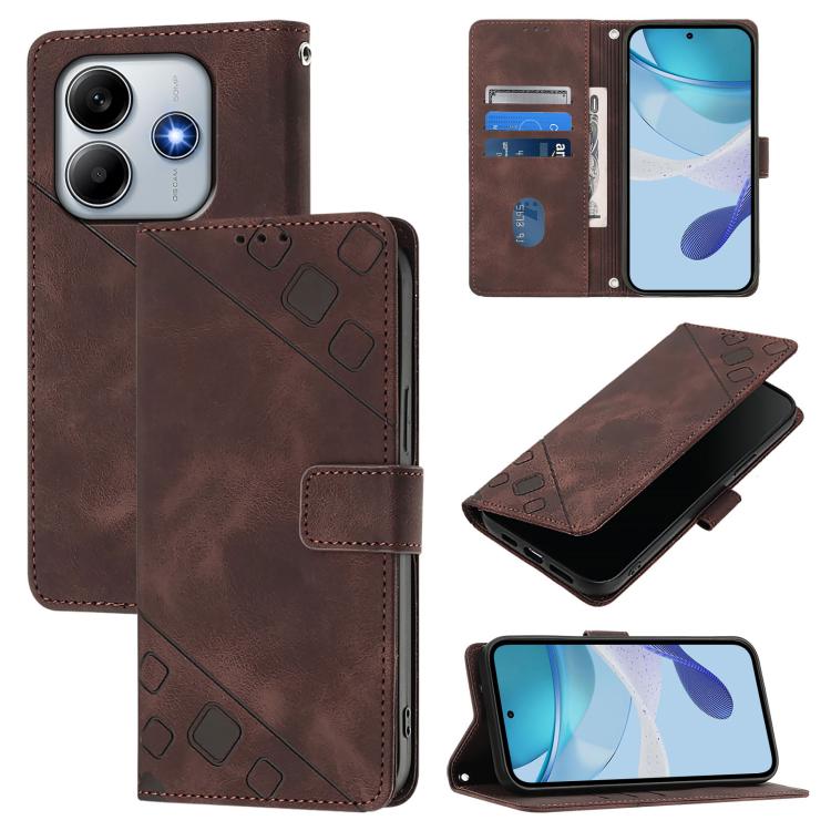 For Redmi Note 14 5G Global Skin-feel Embossed Leather Phone Case(Brown)
For Redmi Note 14 5G Global Skin-feel Embossed Leather Phone Case(Brown)