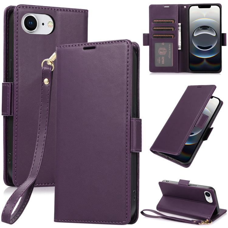 For iPhone 16e Side Buckle RFID Anti-theft Leather Phone Case(Dark Purple)
For iPhone 16e Side Buckle RFID Anti-theft Leather Phone Case(Dark Purple)