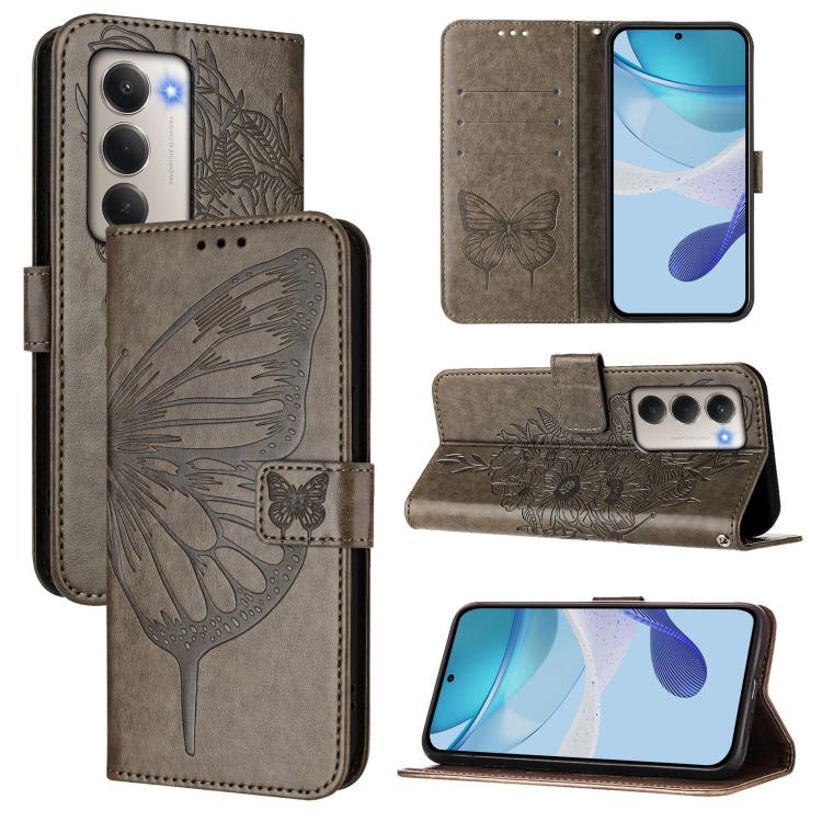 For Redmi 15 5G Global / 15 4G SEA Embossed Butterfly Leather Phone Case(Grey) 
For Redmi 15 5G Global / 15 4G SEA Embossed Butterfly Leather Phone Case(Grey)