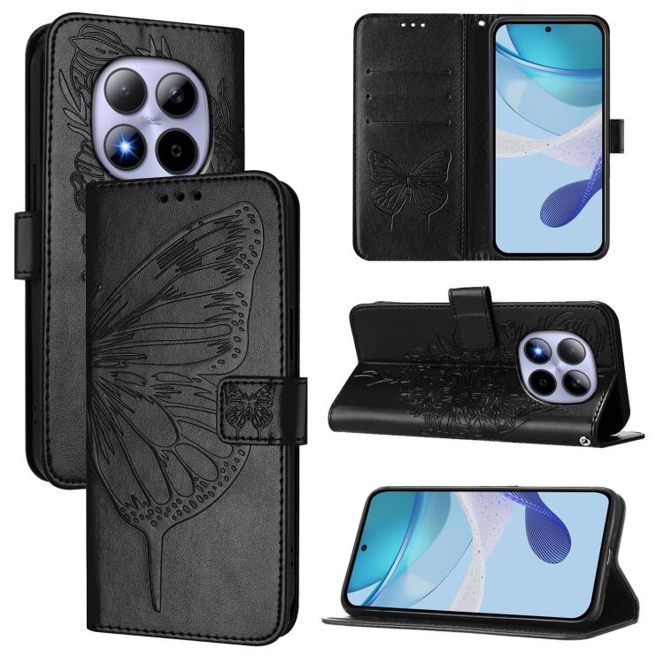 For Redmi Note 15 Pro 5G Global 163.6mm Embossed Butterfly Leather Phone Case(Black)
For Redmi Note 15 Pro 5G Global 163.6mm Embossed Butterfly Leather Phone Case(Black)