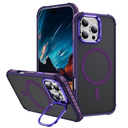 For iPhone 16 Pro Rainbow Series Skin Feel MagSafe Lens Holder Phone Case(Dark Purple)
For iPhone 16 Pro Rainbow Series Skin Feel MagSafe Lens Holder Phone Case(Dark Purple)