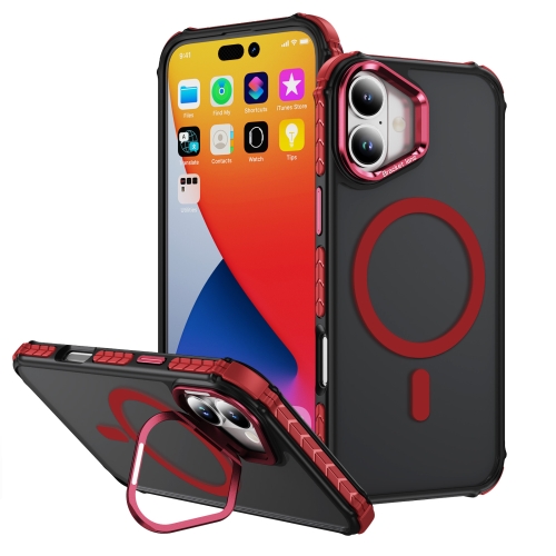 For iPhone 16 Rainbow Series Skin Feel MagSafe Lens Holder Phone Case(Red)
For iPhone 16 Rainbow Series Skin Feel MagSafe Lens Holder Phone Case(Red)