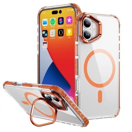 For iPhone 16 Plus Rainbow Series Transparent MagSafe Lens Holder Phone Case(Orange)
For iPhone 16 Plus Rainbow Series Transparent MagSafe Lens Holder Phone Case(Orange)