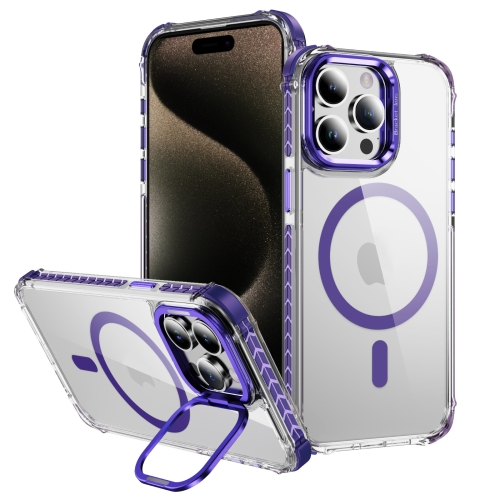 For iPhone 15 Pro Rainbow Series Transparent MagSafe Lens Holder Phone Case(Purple)
For iPhone 15 Pro Rainbow Series Transparent MagSafe Lens Holder Phone Case(Purple)
