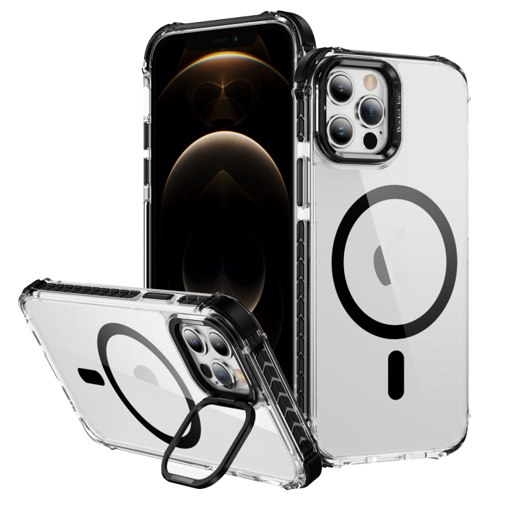For iPhone 12 Pro Rainbow Series Transparent MagSafe Lens Holder Phone Case(Black)
For iPhone 12 Pro Rainbow Series Transparent MagSafe Lens Holder Phone Case(Black)