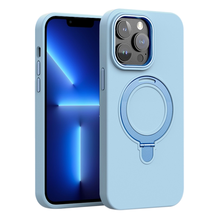 For iPhone 13 Pro Liquid Silicone MagSafe Metal Ring Holder Phone Case(Light Blue)
For iPhone 13 Pro Liquid Silicone MagSafe Metal Ring Holder Phone Case(Light Blue)