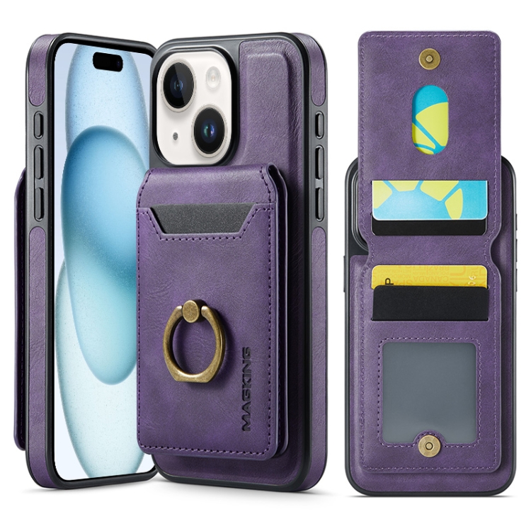 For iPhone 15 DG.MING K1 MagSafe Detachable Wallet RFID Back Cover Phone Case(Purple)
For iPhone 15 DG.MING K1 MagSafe Detachable Wallet RFID Back Cover Phone Case(Purple)