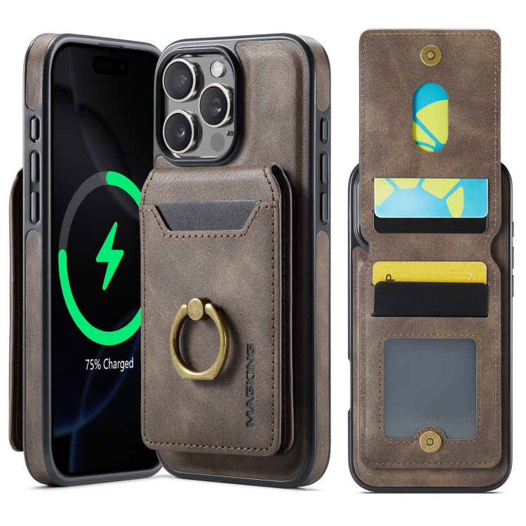 For iPhone 16 Pro DG.MING K1 MagSafe Detachable Wallet RFID Back Cover Phone Case(Coffee)
For iPhone 16 Pro DG.MING K1 MagSafe Detachable Wallet RFID Back Cover Phone Case(Coffee)