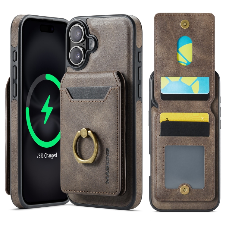 For iPhone 16 Plus DG.MING K1 MagSafe Detachable Wallet RFID Back Cover Phone Case(Coffee)
For iPhone 16 Plus DG.MING K1 MagSafe Detachable Wallet RFID Back Cover Phone Case(Coffee)