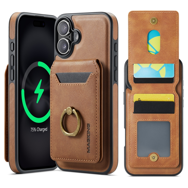 For iPhone 16 DG.MING K1 MagSafe Detachable Wallet RFID Back Cover Phone Case(Brown)
For iPhone 16 DG.MING K1 MagSafe Detachable Wallet RFID Back Cover Phone Case(Brown)