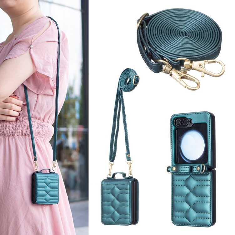 For Samsung Galaxy Z Flip7 FE / Flip6 V-shaped Crossbody Lanyard Leather Phone Case(Green)
For Samsung Galaxy Z Flip7 FE / Flip6 V-shaped Crossbody Lanyard Leather Phone Case(Green)
