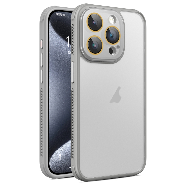 For iPhone 15 Pro Max Hardware Side Cooling Skin Feel Frosted Phone Case with Lens Film(Grey)
For iPhone 15 Pro Max Hardware Side Cooling Skin Feel Frosted Phone Case with Lens Film(Grey)