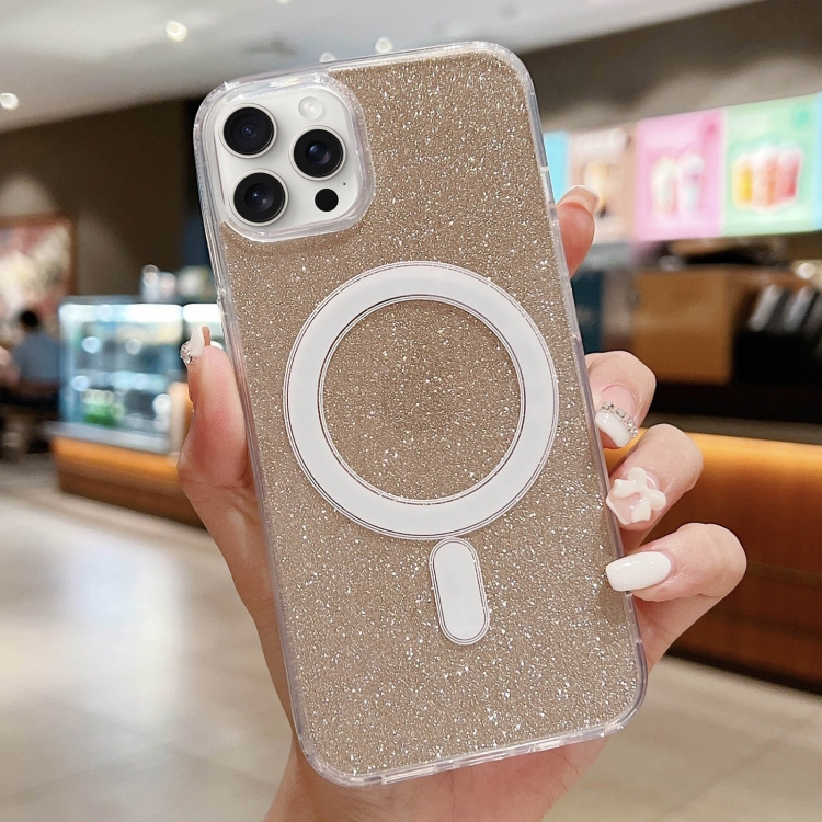 For iPhone 14 Pro Max Acrylic Transparent Glitter MagSafe Phone Case(Gold)
For iPhone 14 Pro Max Acrylic Transparent Glitter MagSafe Phone Case(Gold)