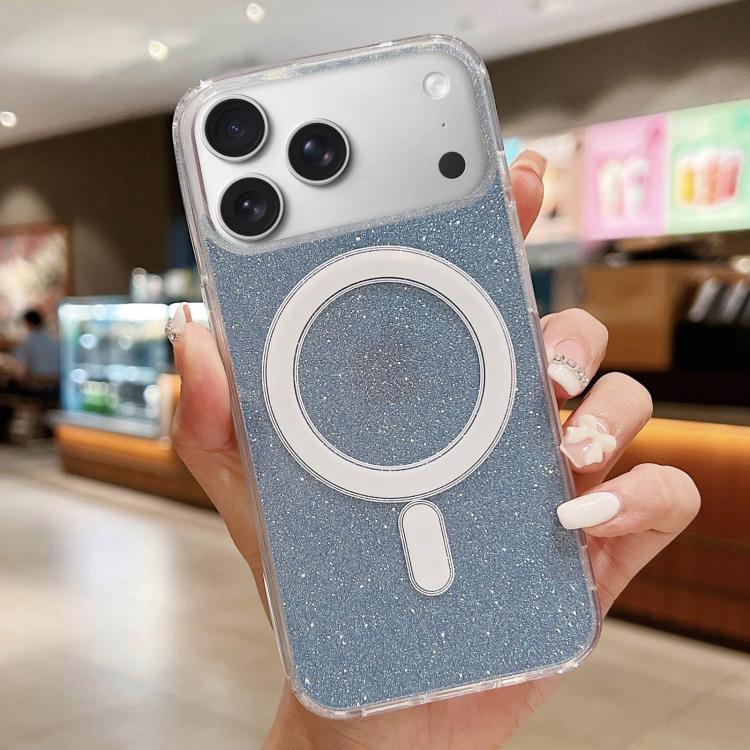 For iPhone 17 Pro Max Acrylic Transparent Glitter MagSafe Phone Case(Blue)
For iPhone 17 Pro Max Acrylic Transparent Glitter MagSafe Phone Case(Blue)