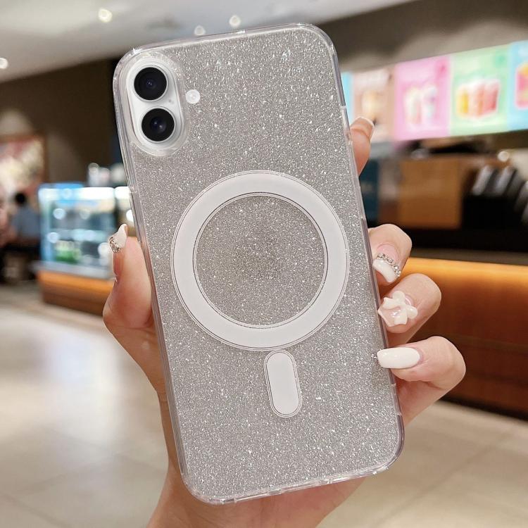 For iPhone 17 Acrylic Transparent Glitter MagSafe Phone Case(Silver)
For iPhone 17 Acrylic Transparent Glitter MagSafe Phone Case(Silver)