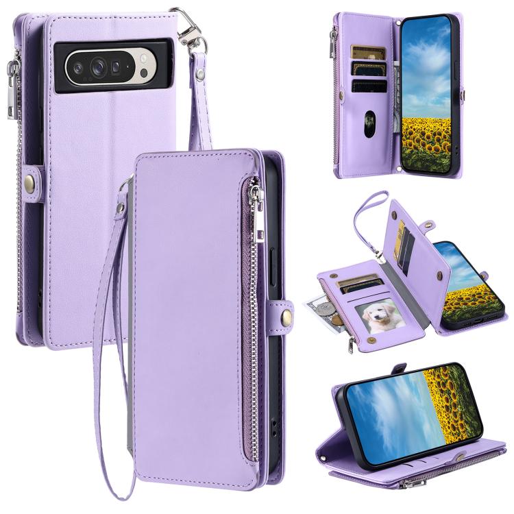 For Google Pixel 10 Pro XL Leather Stitching Multi-card Slot Zipper Phone Case(Purple)
For Google Pixel 10 Pro XL Leather Stitching Multi-card Slot Zipper Phone Case(Purple)
