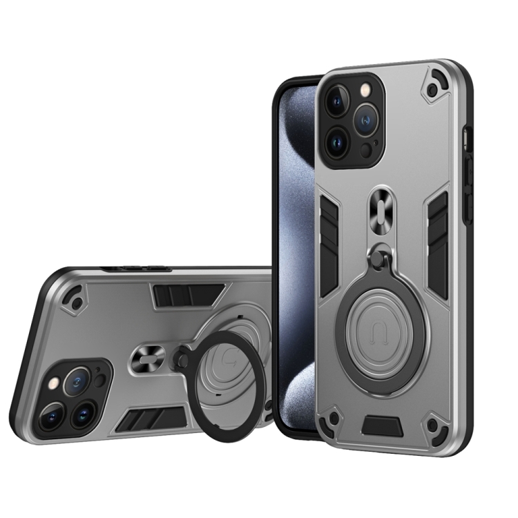 For iPhone 13 Pro Max Metal Ring 360 Degree Rotating Holder PC Hybrid TPU Phone Case(Silver Grey)
For iPhone 13 Pro Max Metal Ring 360 Degree Rotating Holder PC Hybrid TPU Phone Case(Silver Grey)