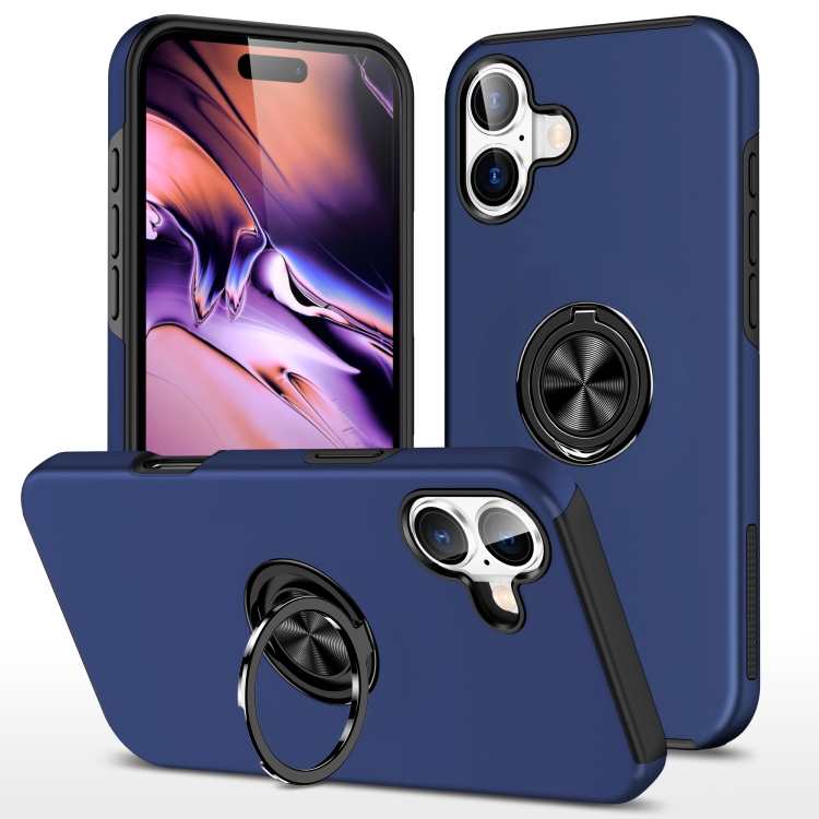 For iPhone 16 Plus PC + TPU Magnetic Phone Case with Invisible Ring Holder(Navy Blue)
For iPhone 16 Plus PC + TPU Magnetic Phone Case with Invisible Ring Holder(Navy Blue)