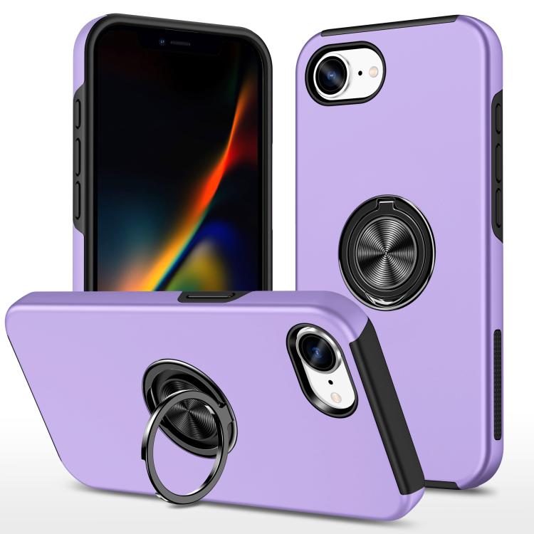 For iPhone 17e / 16e PC + TPU Magnetic Phone Case with Invisible Ring Holder(Purple)
For iPhone 17e / 16e PC + TPU Magnetic Phone Case with Invisible Ring Holder(Purple)
