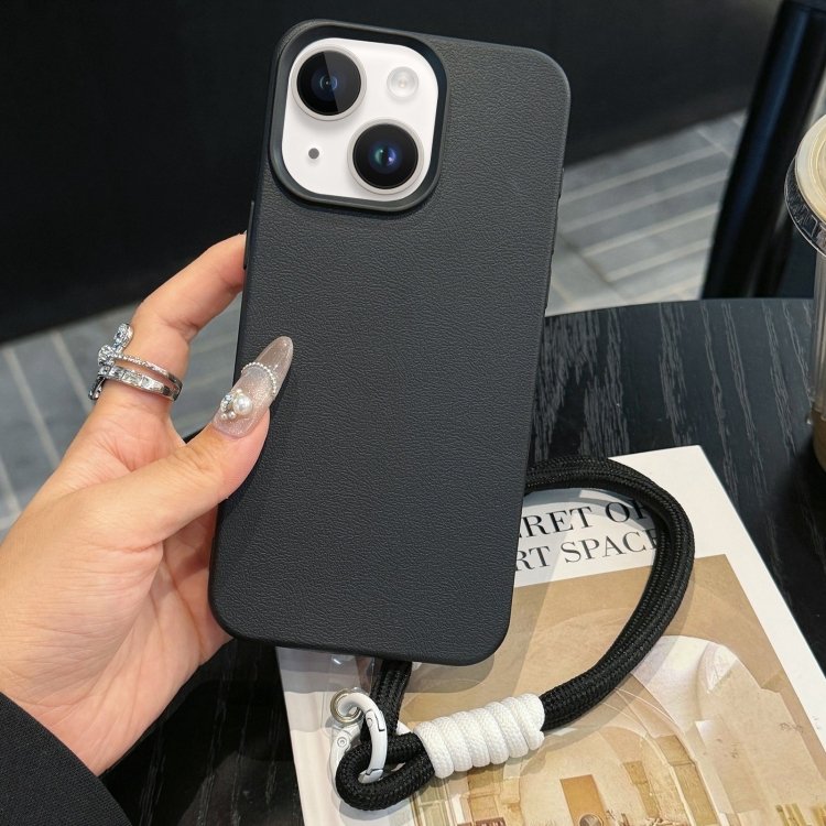 For iPhone 14 Plus Leather Texture TPU Full Coverage Phone Case with Lanyard(Black)
For iPhone 14 Plus Leather Texture TPU Full Coverage Phone Case with Lanyard(Black)