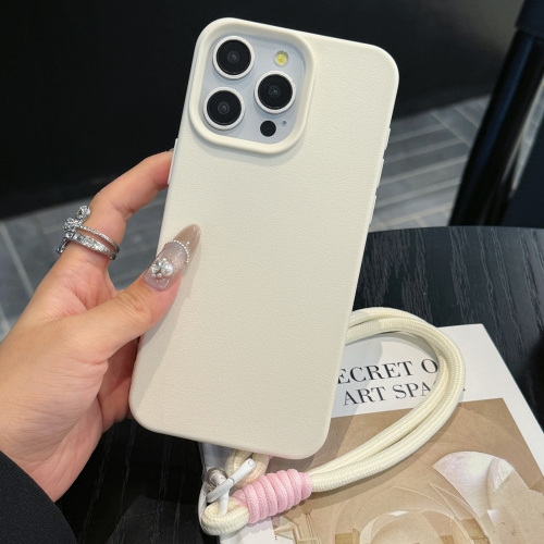 For iPhone 13 Pro Leather Texture TPU Full Coverage Phone Case with Lanyard(White)
For iPhone 13 Pro Leather Texture TPU Full Coverage Phone Case with Lanyard(White)